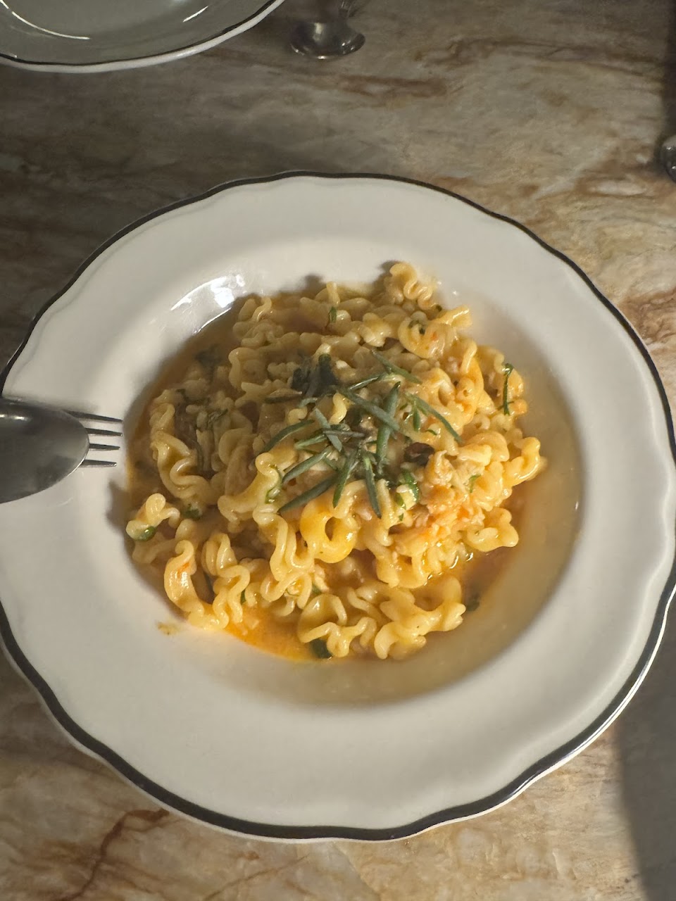 A plate of hand-rolled pasta at Palazzo Salato